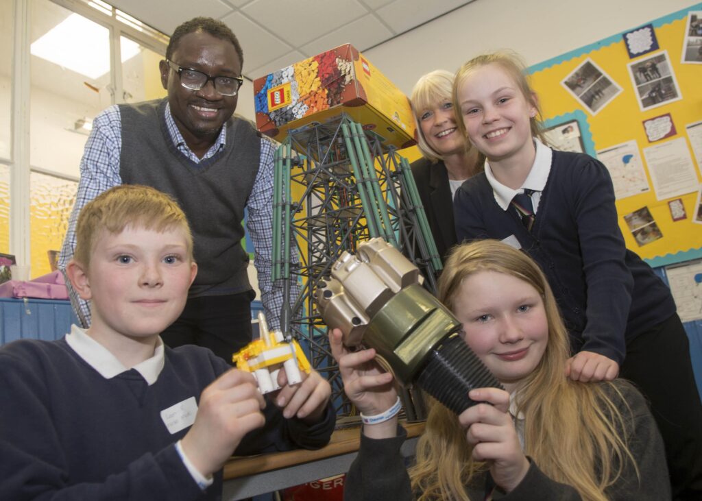 L-R: Liam Ferguson, ABFE UK Scotland Chair Ollie Folayan, Councillor Angela Taylor, Elma Zvegaite and Julia Lemanczyk